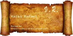 Valkó Rafael névjegykártya